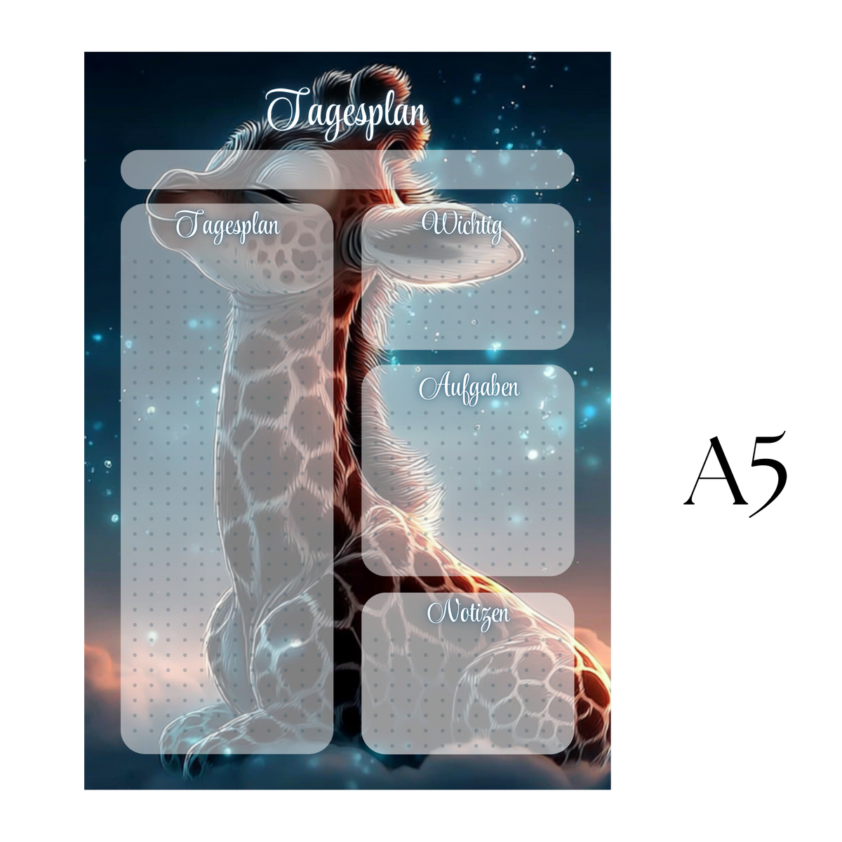 Tagesplaner A5 Giraffe