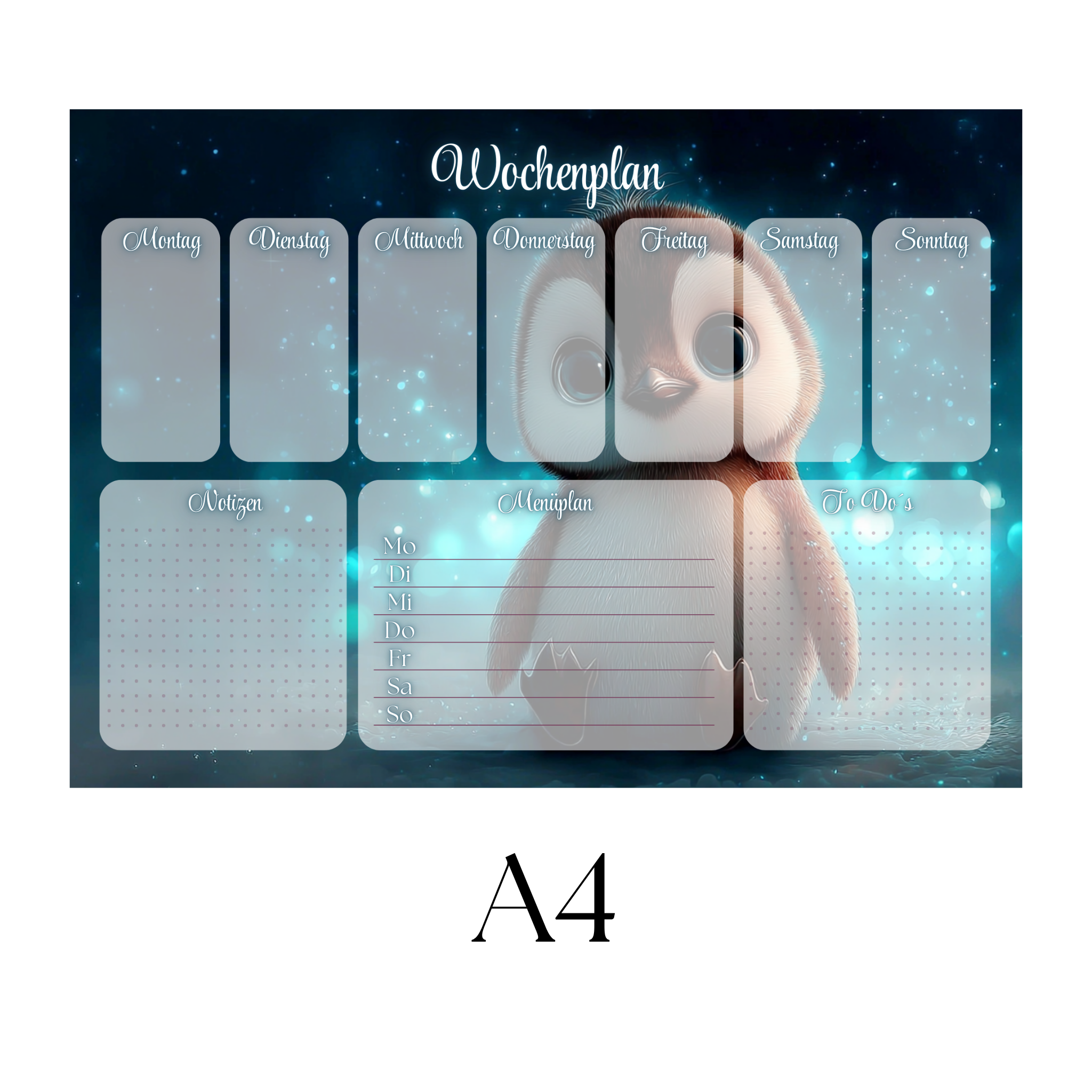 Wochenplaner Pinguin A4