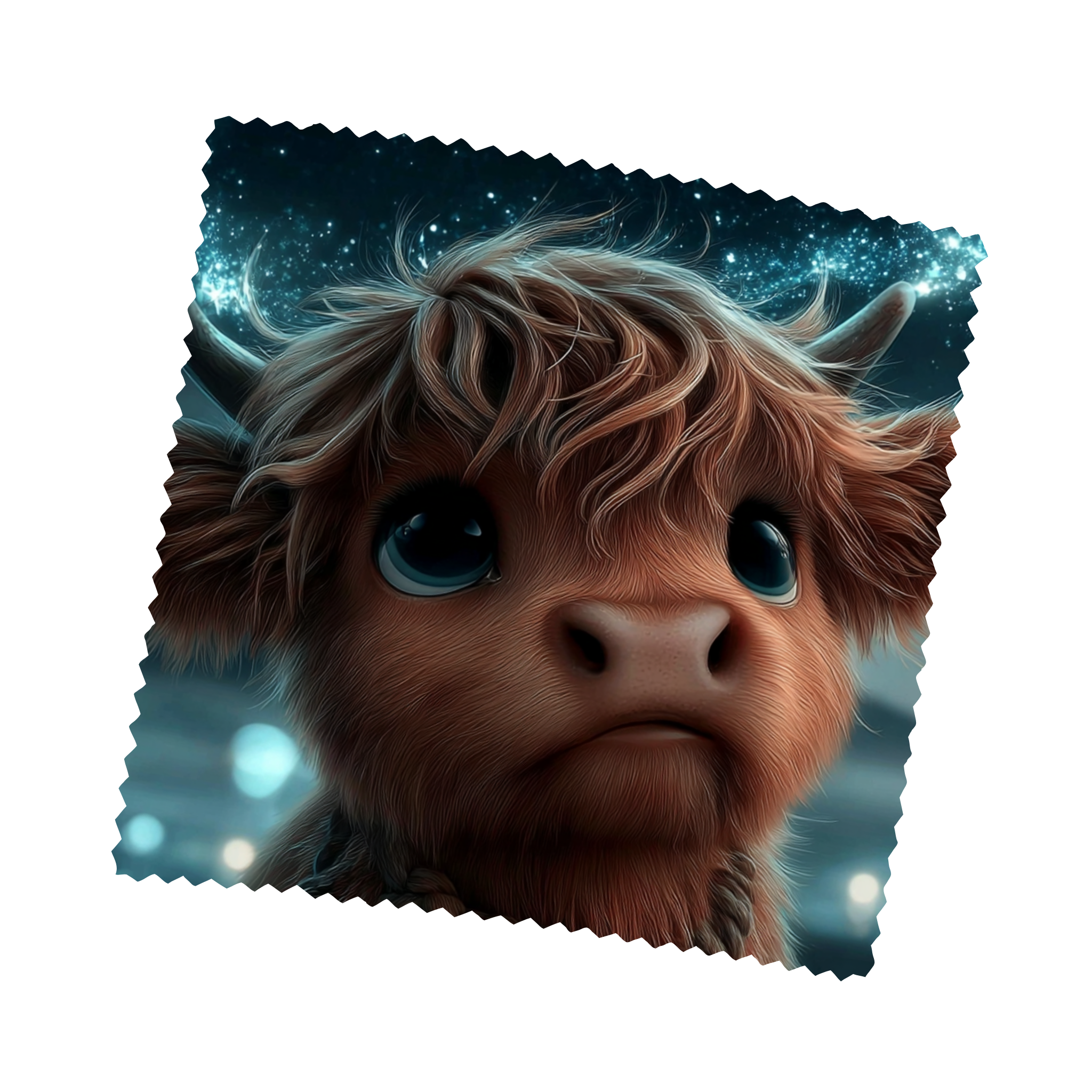 Brillenputztuch Highland Cow