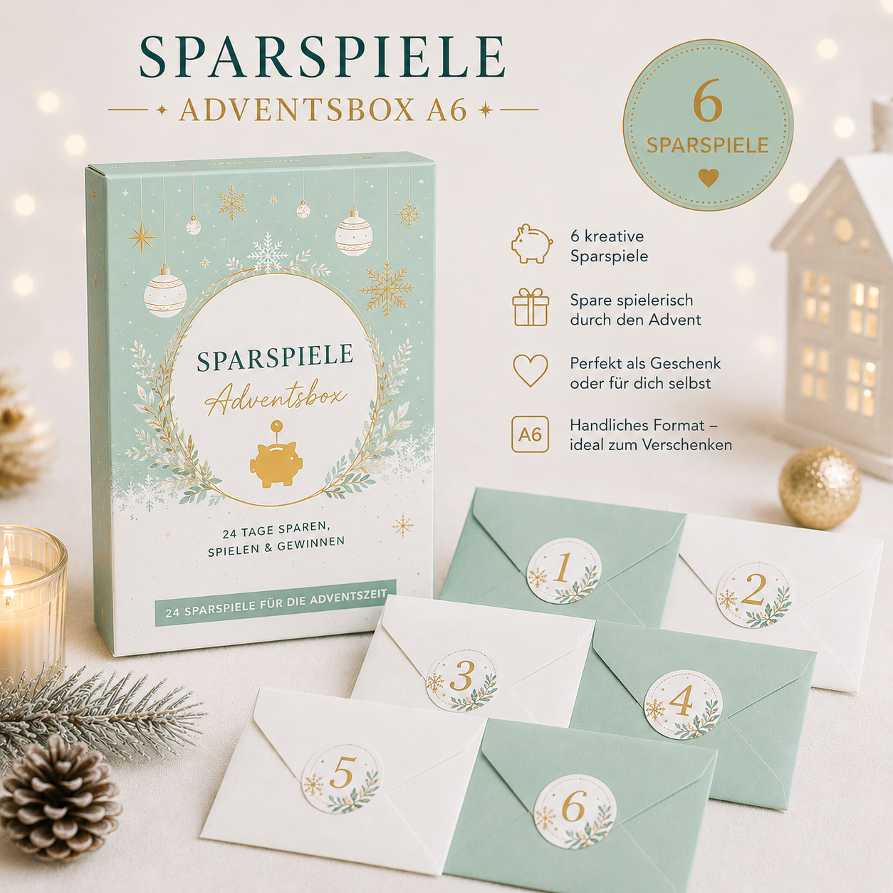 Sparspiele Adventsbox A6 - Budgeting