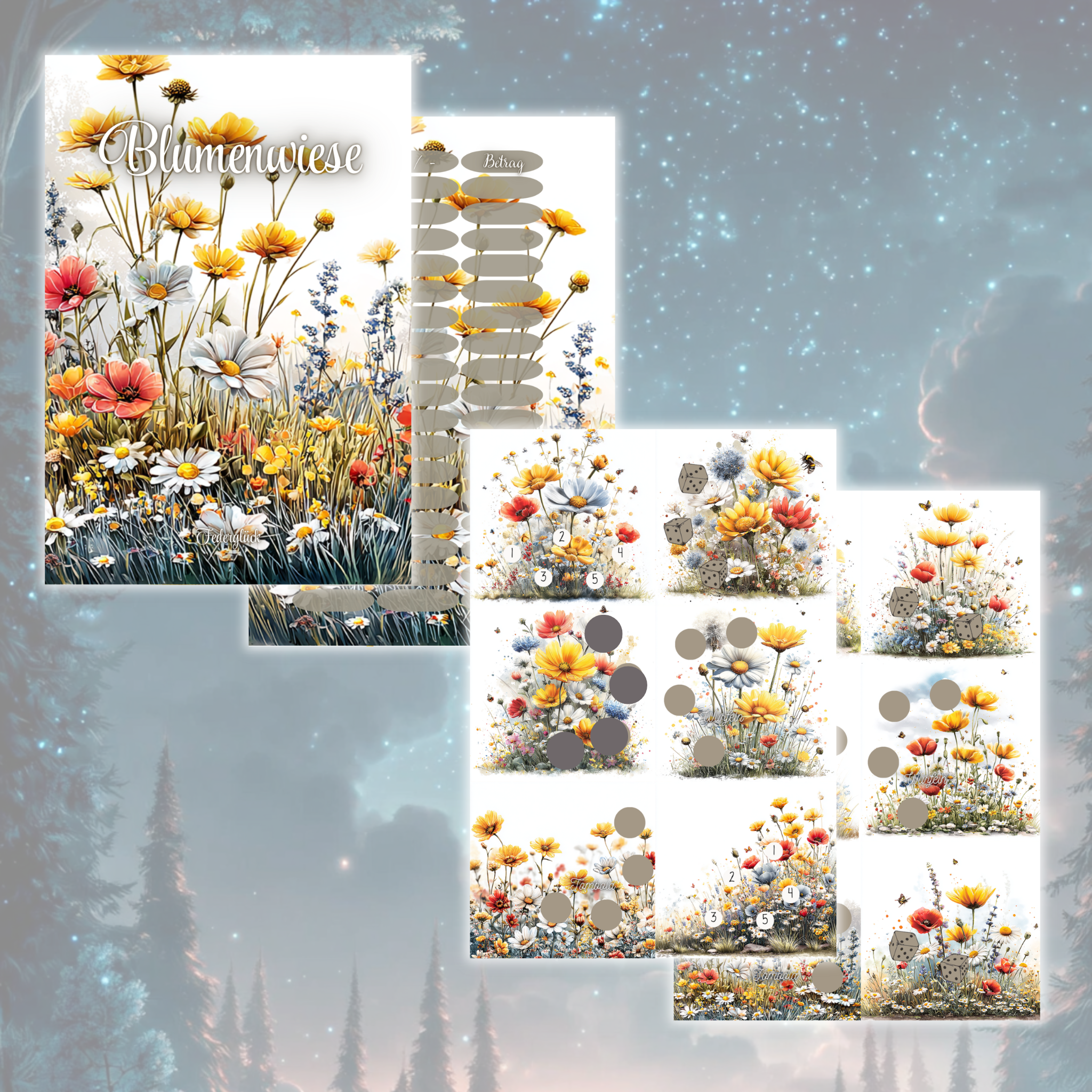 Sparchallenge Blumenwiese A7 *matt foliert* Jahreschallenge