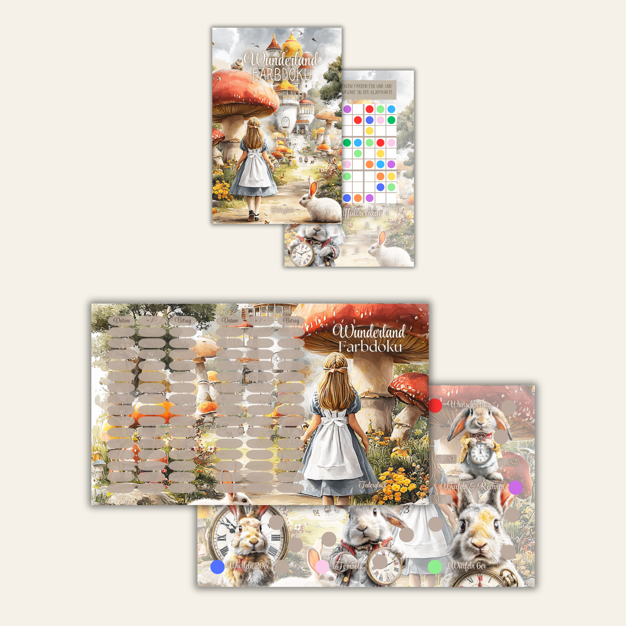 Sparchallenge Farbdoku Wunderland A6 *matt foliert* Challengeset