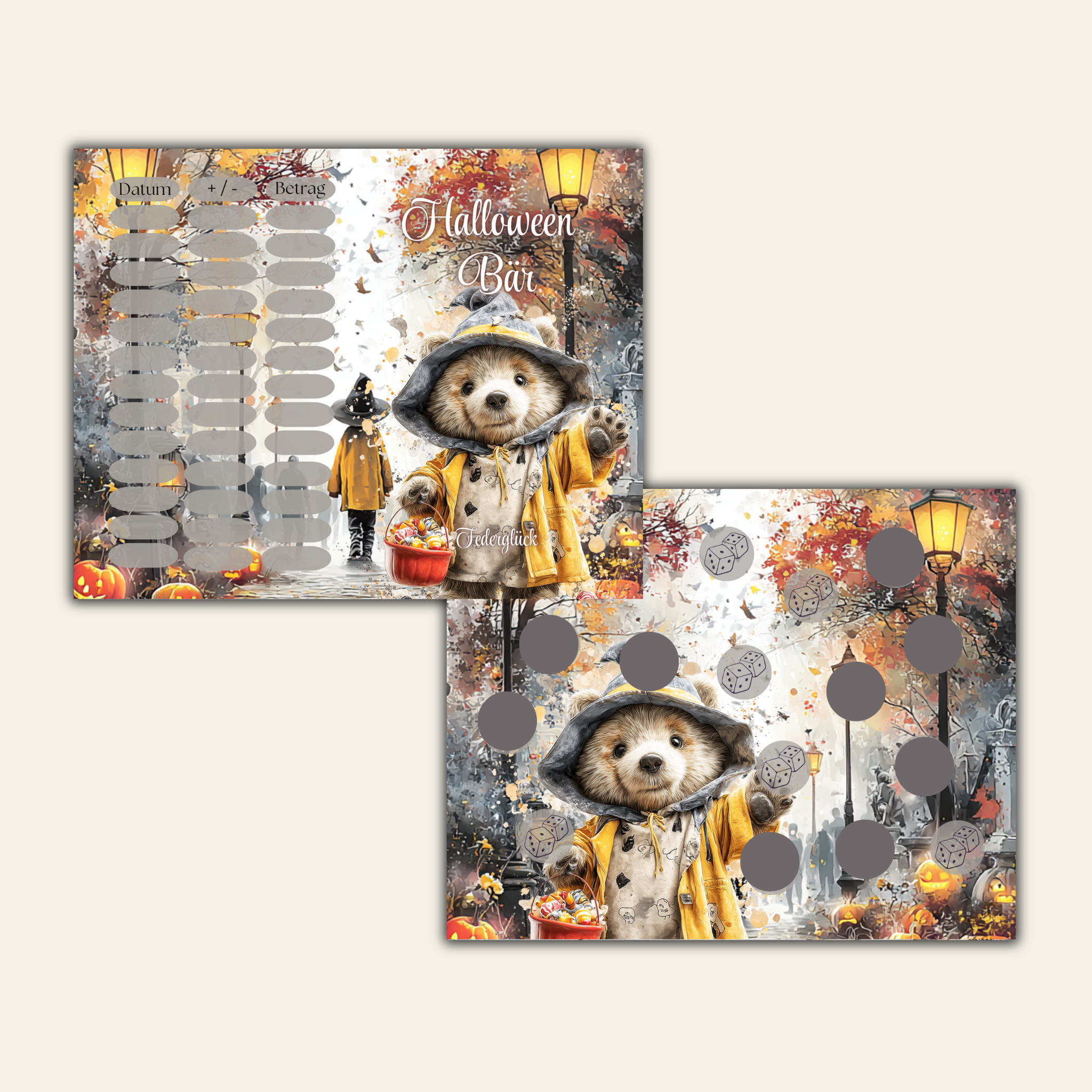 Sparchallenge Happy Halloween A7 *matt foliert* 2er Klappkarte