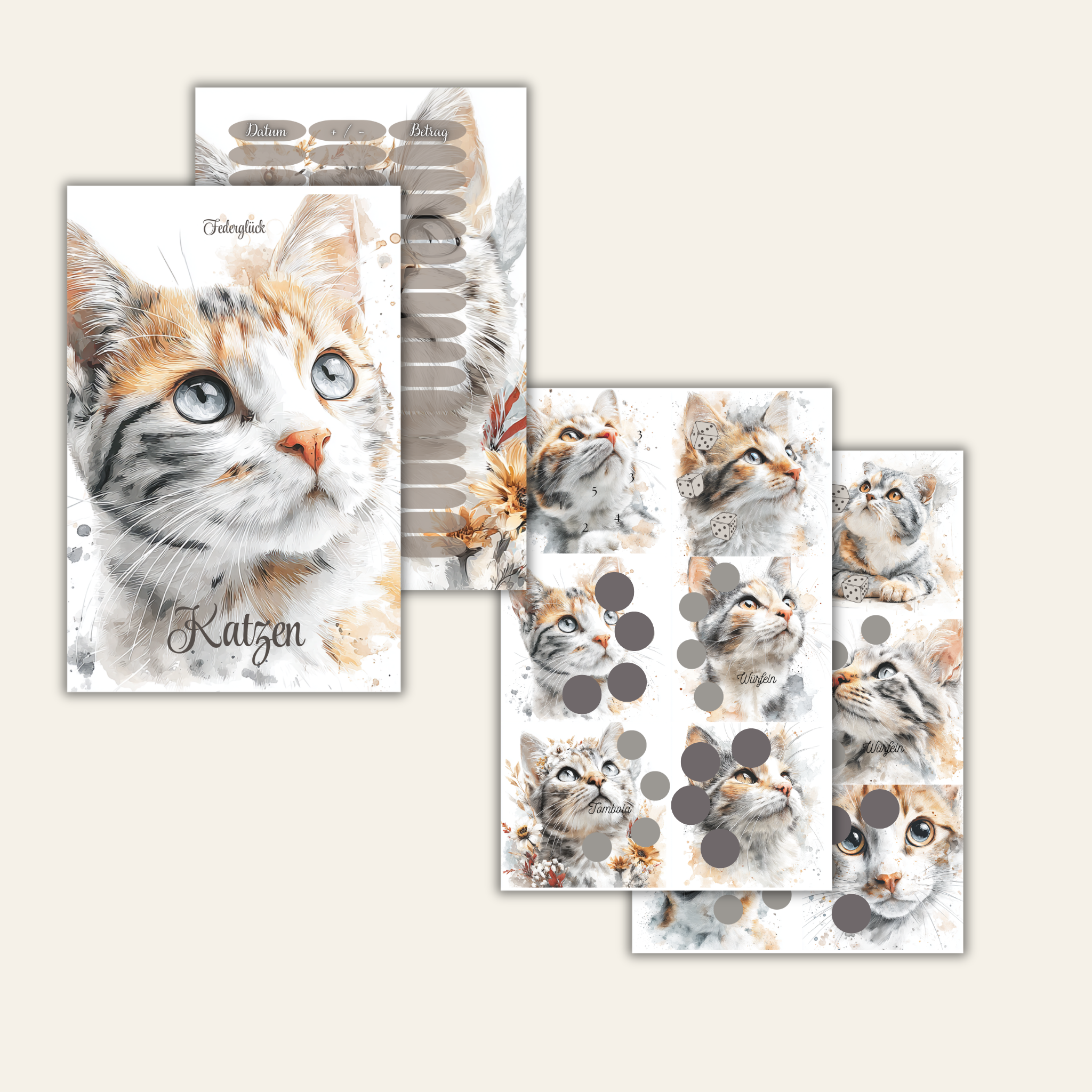 Sparchallenge Katzen A6 *matt foliert* Jahreschallenge
