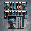 Jahreschallenge Sternentiere A7 *matt foliert* Jahreschallenge