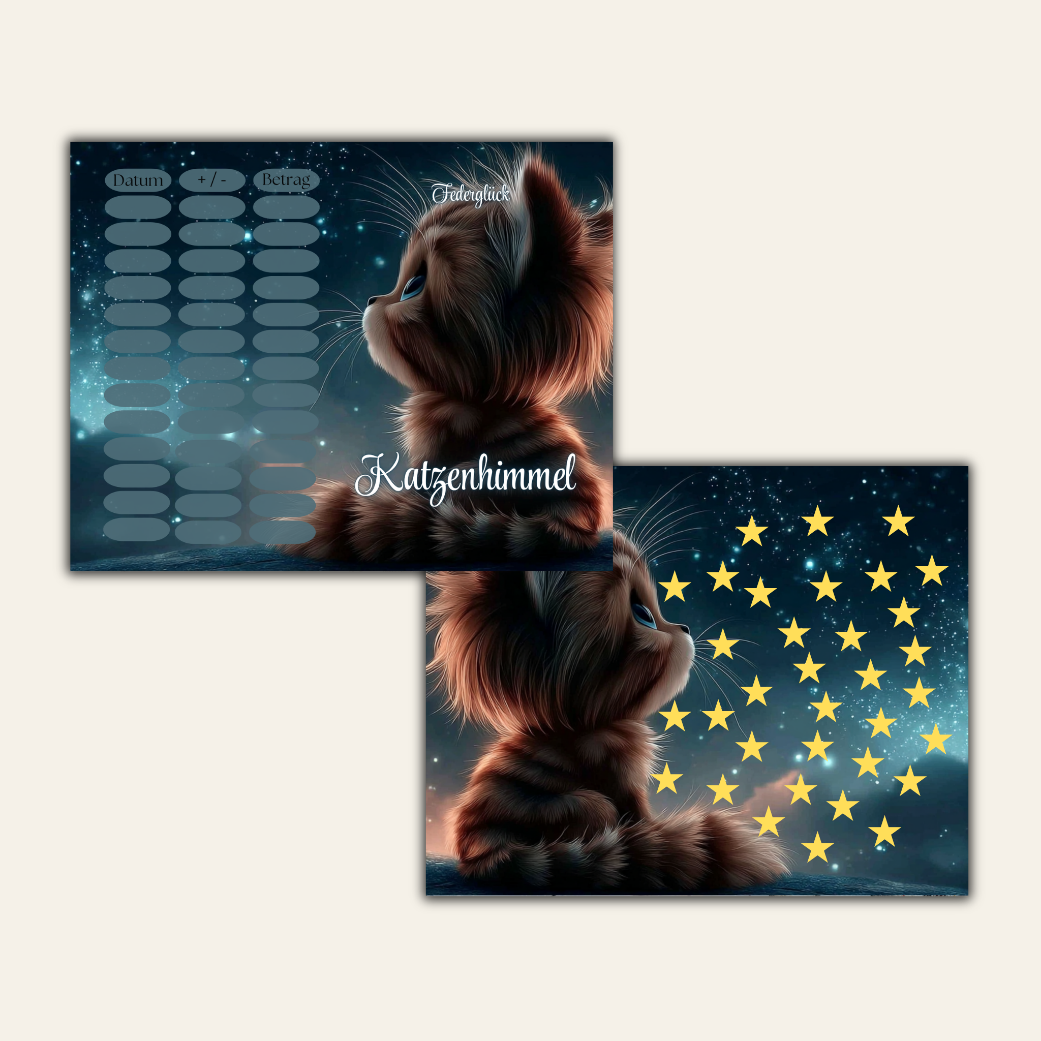 Sparchallenge Katzenhimmel A7 *matt foliert* 2er Klappkarte