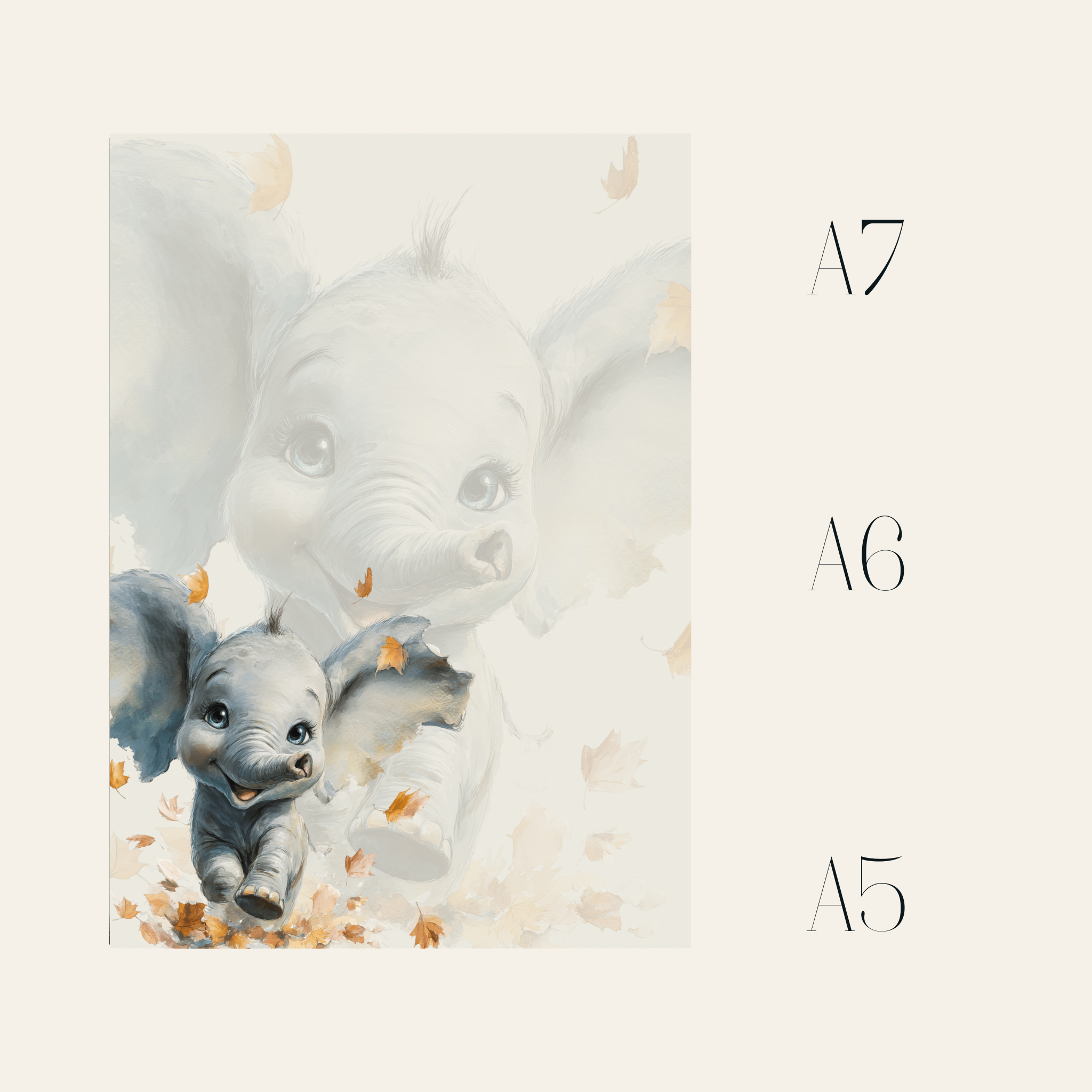 Notizblock Elefant A7/ A6 / A5 / 50 Blatt