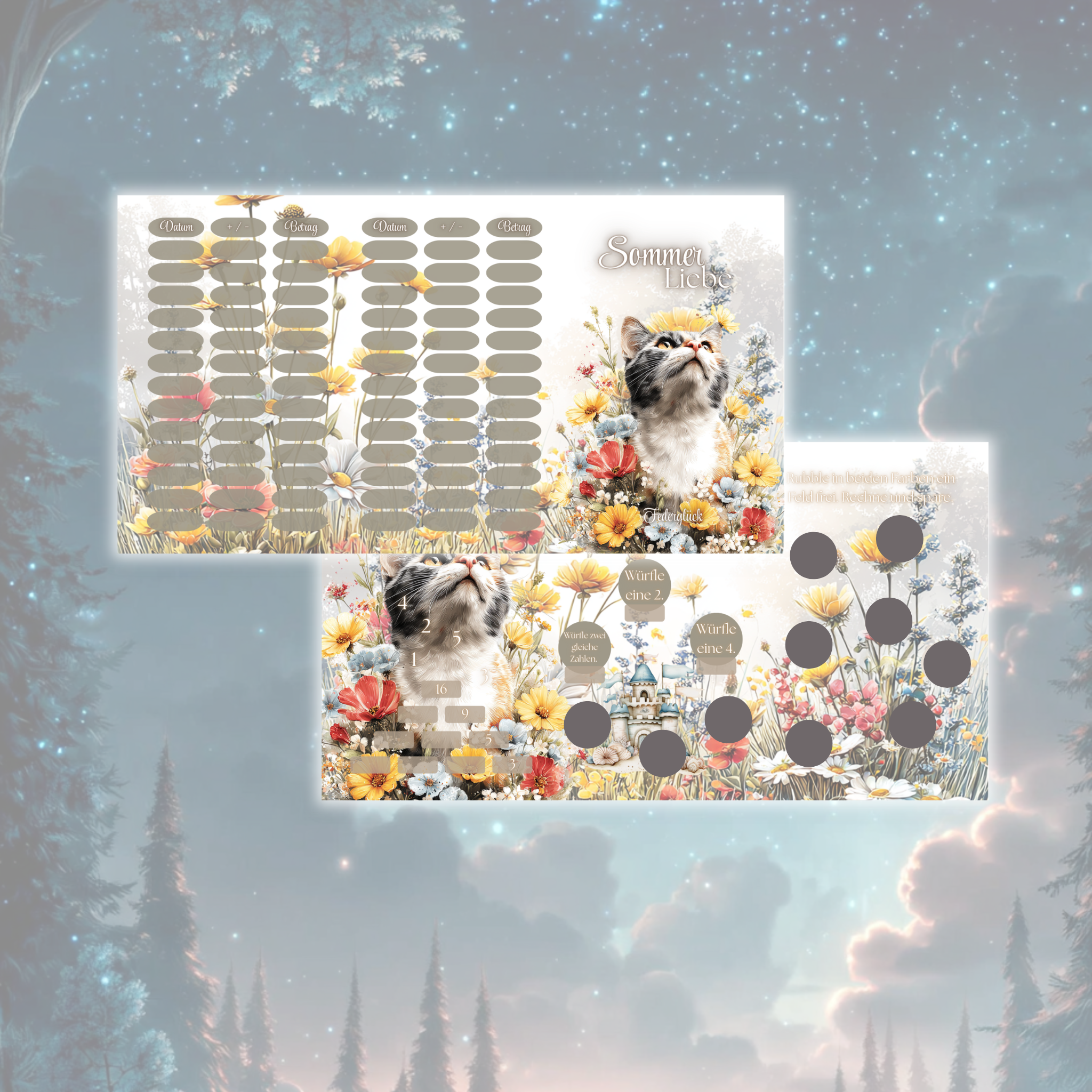 Sparchallenge Sommerliebe A7 *matt foliert* 3er Klappkarte