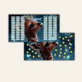 Sparchallenge Sternenhimmel Giraffe A7 *matt foliert* 3er Klappkarte
