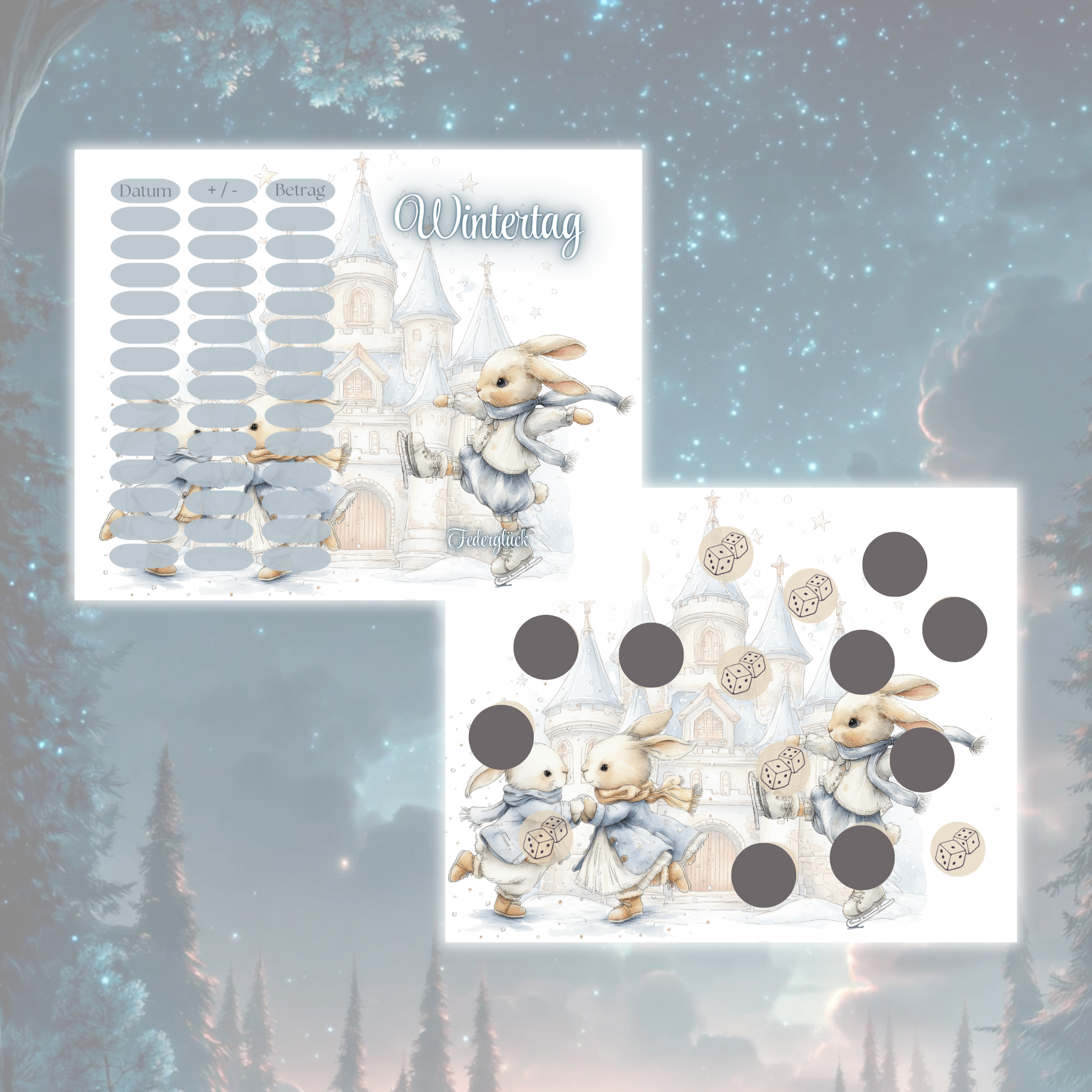 Sparchallenge Wintertag A7 *matt foliert* 2er Klappkarte