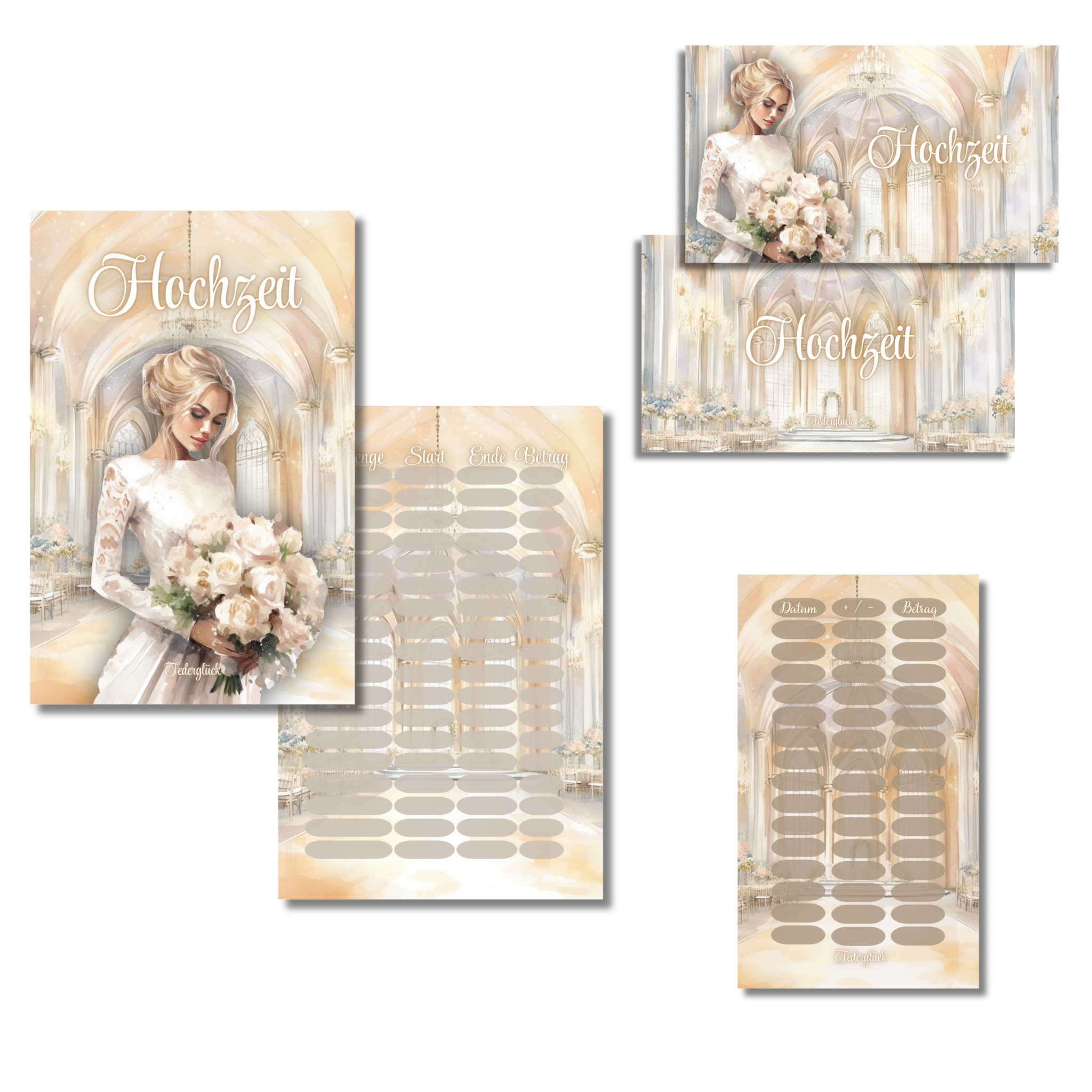 Deckblattset Hochzeit *matt foliert*