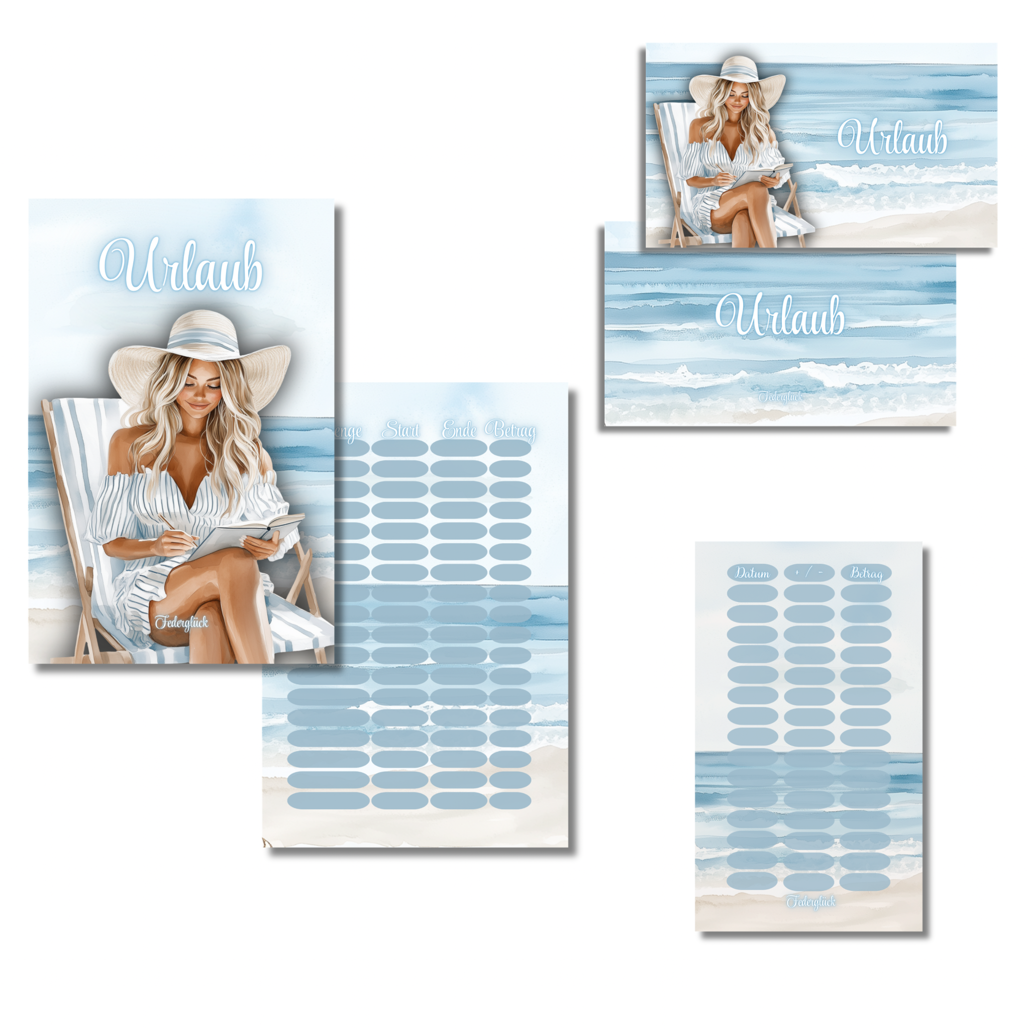Deckblattset Urlaub *matt foliert*
